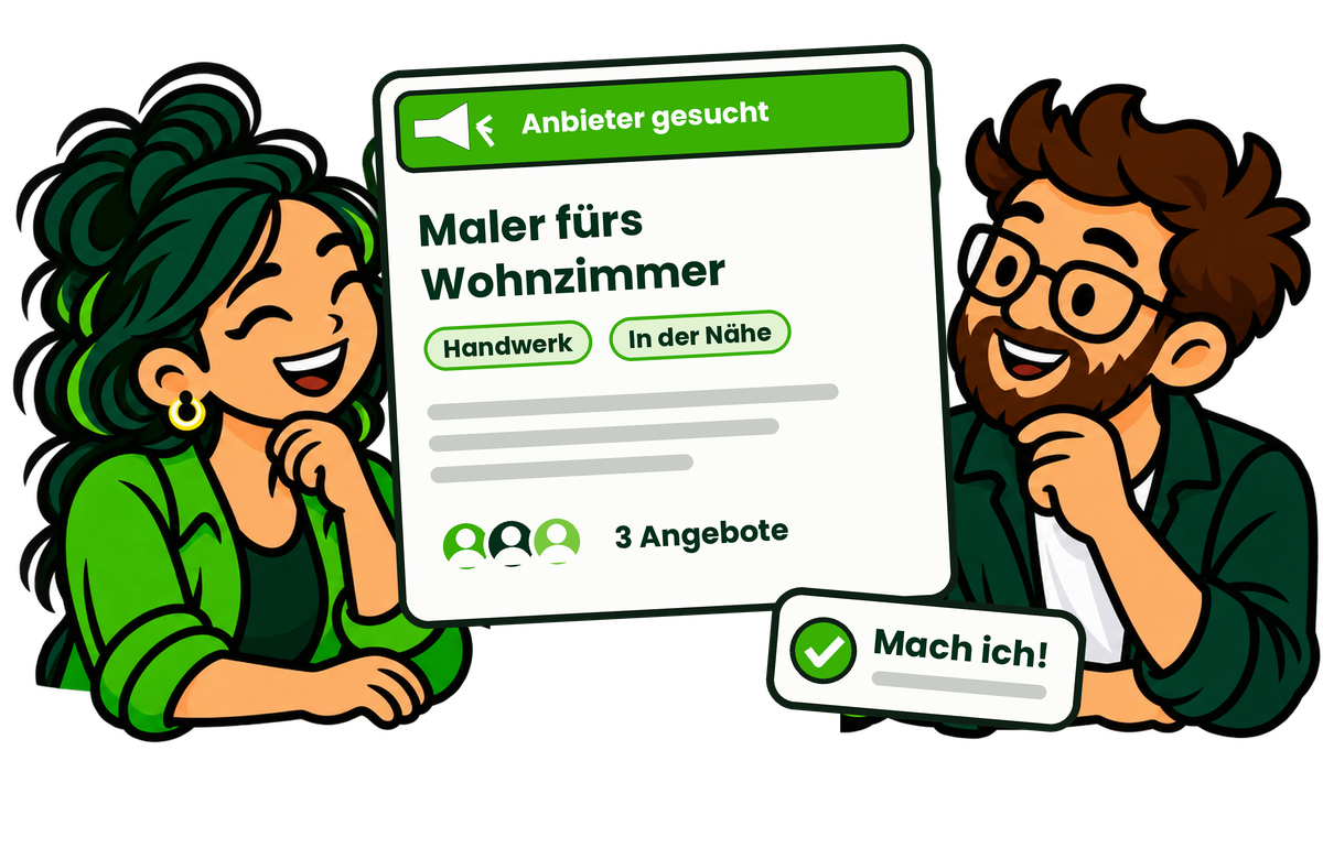 Suche nach einem Maler mit drei Angeboten