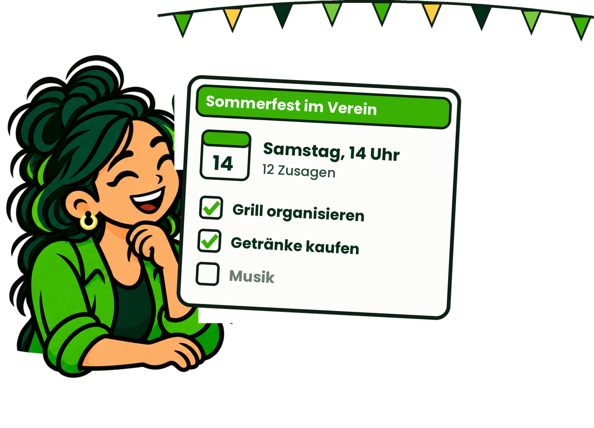 Planung für ein Sommerfest im Verein mit Checkliste